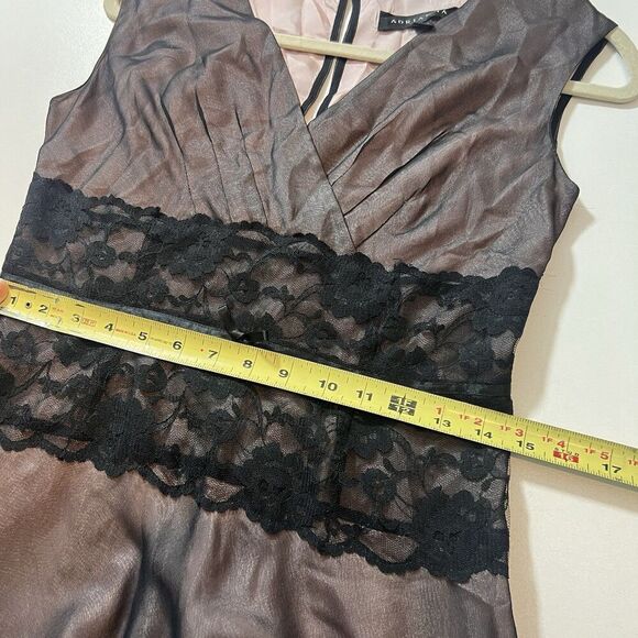Adrianna Silk Midi Dress Size 6 Lace Y2K Whimsigoth Event Prom Coquette Feminine - Picture 6 of 8